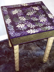 Upholstered end table