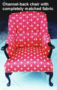 Channel back chair.