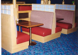 Restaurant booth upholstery